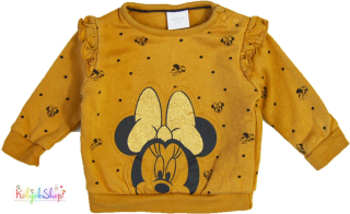 F&F Minnie mustár pulóver 62 4-Hibátlan