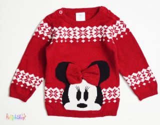 Disney Minnie piros kötött pulóver 92 5-Újszerű