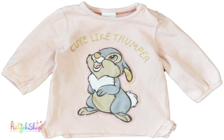 F&F Disney nyuszis rózsaszín pulóver 56 5-Újszerű