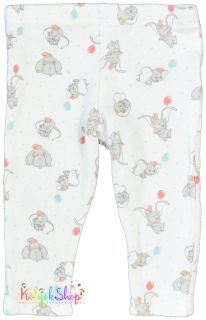 F&F Dumbo mintás fehér pamut leggings 74 5-Újszerű