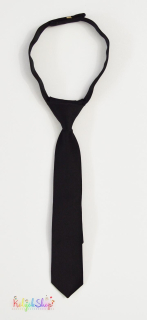 Fekete tépözáras nyakkendő 24cm 4-Hibátlan