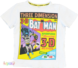M&S Batman fehér póló 3-4év 3-Jó állapot(halvány folt)