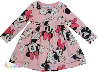 F&F Minnie mintás rózsaszín ruha 92 6-Új(címke nélküli)