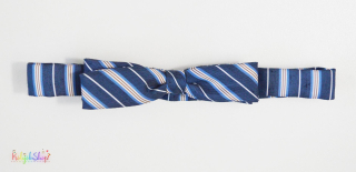 Kék csíkos nyakkendő tépőzáras 19cm 4-Hibátlan