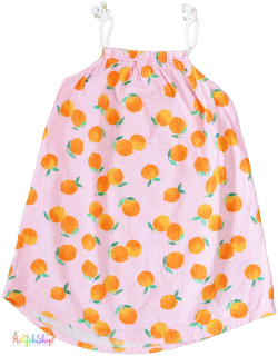 H&M narancs mintás rózsaszín lenge ruha 6-7év 4-Hibátlan