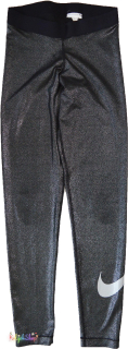 Nike ezüsten csillogó fekete leggings 10-11év 4-Hibátlan
