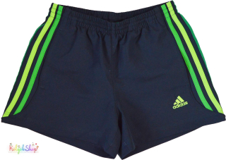 Adidas sötétkék-zöld, belül hálós rövidnadrág 9-10év 4-Hibátlan