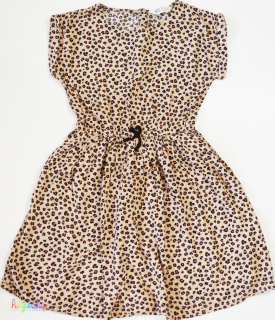 H&M leopárd mintás drapp lenge ruha 9-10év 4-Hibátlan