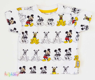 Primark Mickey mintás fehér póló 62 4-Hibátlan(kis elszíneződés)