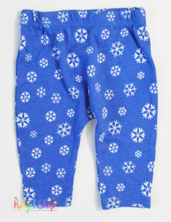 F&F hópehely mintás kék nadrág 68 5-Újszerű