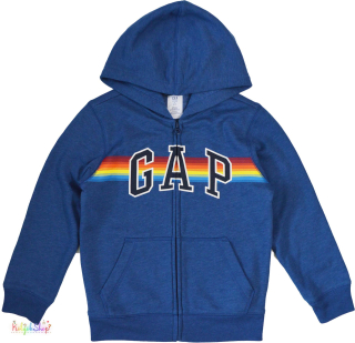 Gap kék cipzáras pulóver 6-7év 6-Új(címke nélküli)