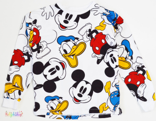 Primark Mickey mintás fehér felső 7-8év 4-Hibátlan