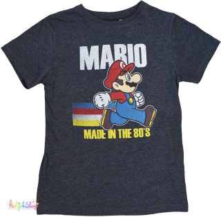 Super Mario szürke felső 9-10év 4-Hibátlan