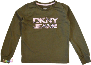 DKNY khaki pulóver 7év 3-Jó állapot