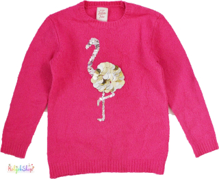 George flamingós pink kötött pulóver 7-8év 4-Hibátlan