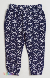 Primark virág mintás kék szabadidő nadrág 92 4-Hibátlan