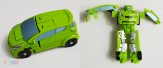 Zöld autó-robot 6cm 4-Hibátlan