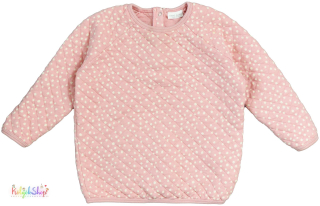 Next pöttyös rózsaszín vastag pulóver 86 4-Hibátlan