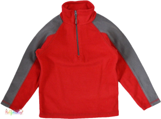 Mountain Warehouse piros-szürke polár pulóver 3-4év 4-Hibátlan