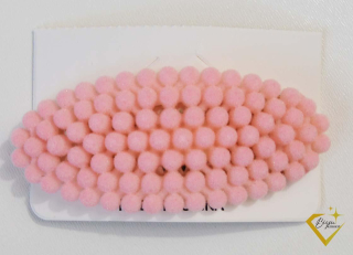 Rózsaszín gyöngyös nagy csit csat 8cm