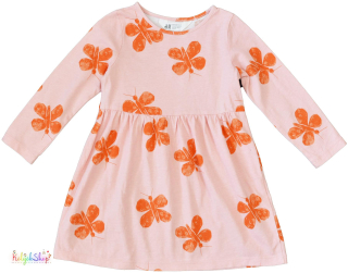 H&M pillangó mintás rózsaszín ruha 3-4év 5-Újszerű