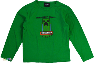 Minecraft zöld felső 140 4-Hibátlan(halvány pötty)