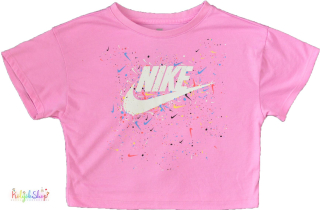 Nike rózsaszín rövid derekú felső 5-6év 4-Hibátlan(bolyhosodás)