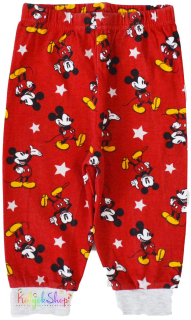 Primark Mickey mintás piros pizsi nadrág 74 4-Hibátlan