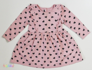 Matalan szívecske mintás rózsaszín ruha 86 4-Hibátlan(folt)