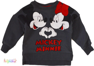 Next Minnie&Mickey szürke pulóver 92 3-Jó állapot(kis folt)