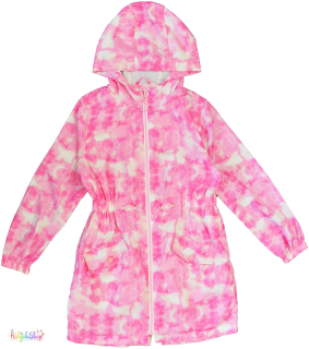 M&S rózsaszín batikolt, belül csak hálós kabát 9-10év 4-Hibátlan