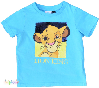 Disney LionKing kék simítós póló 98-104 4-Hibátlan