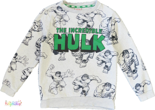 F&F Hulk mintás szürke pulóver 6-7év 3-Jó állapot