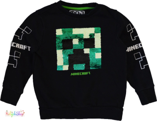 Next Minecraft simítos fekete pulóver 5-6év 3-Jó állapot