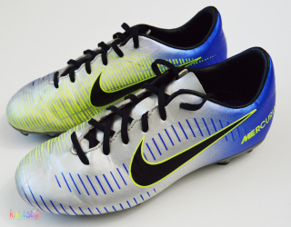 Nike Neymar Mercurial kék-ezüst stoplis focicipő 37,5 Bth: 23cm 4-Hibátlan(kis kopás)