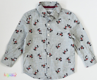 Primark Mickey mintás szürke ing 92 5-Újszerű
