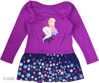 Disney Jégvarázs lila-sötétkék ruha 5-6év 3-Jó állapot